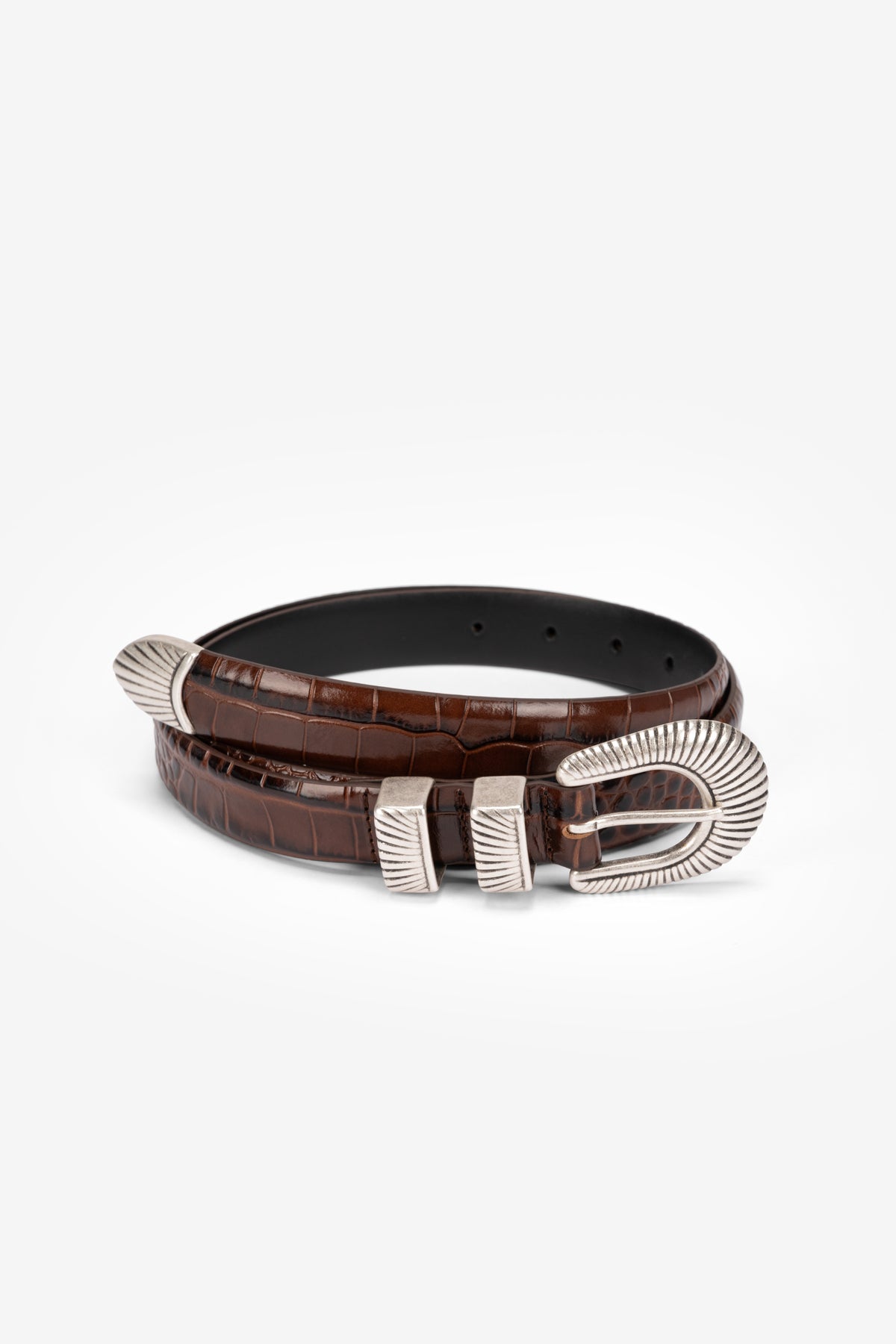 Cintura Cinta Croco Moro