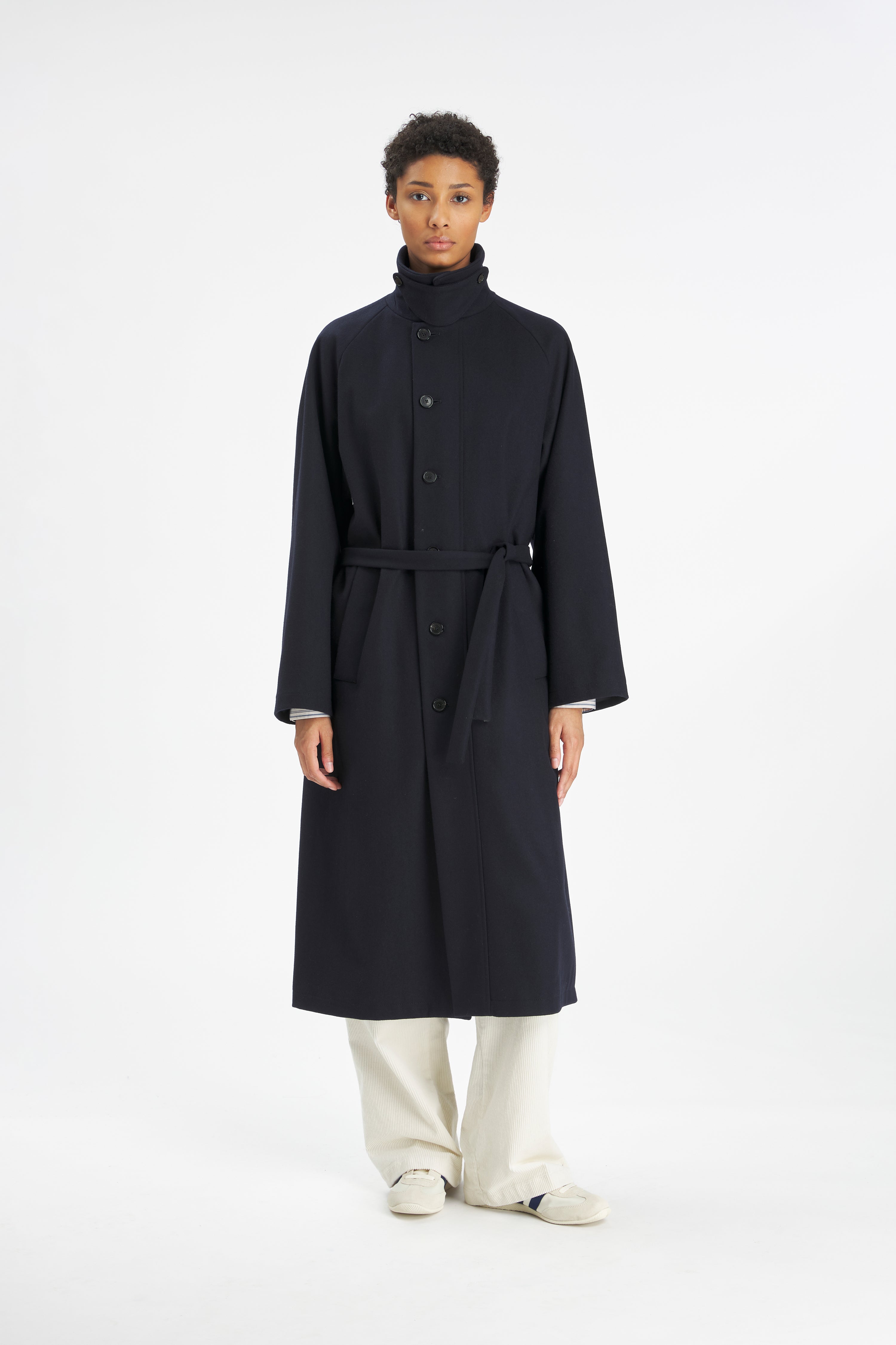 Coat Ovidio Caramal Navy
