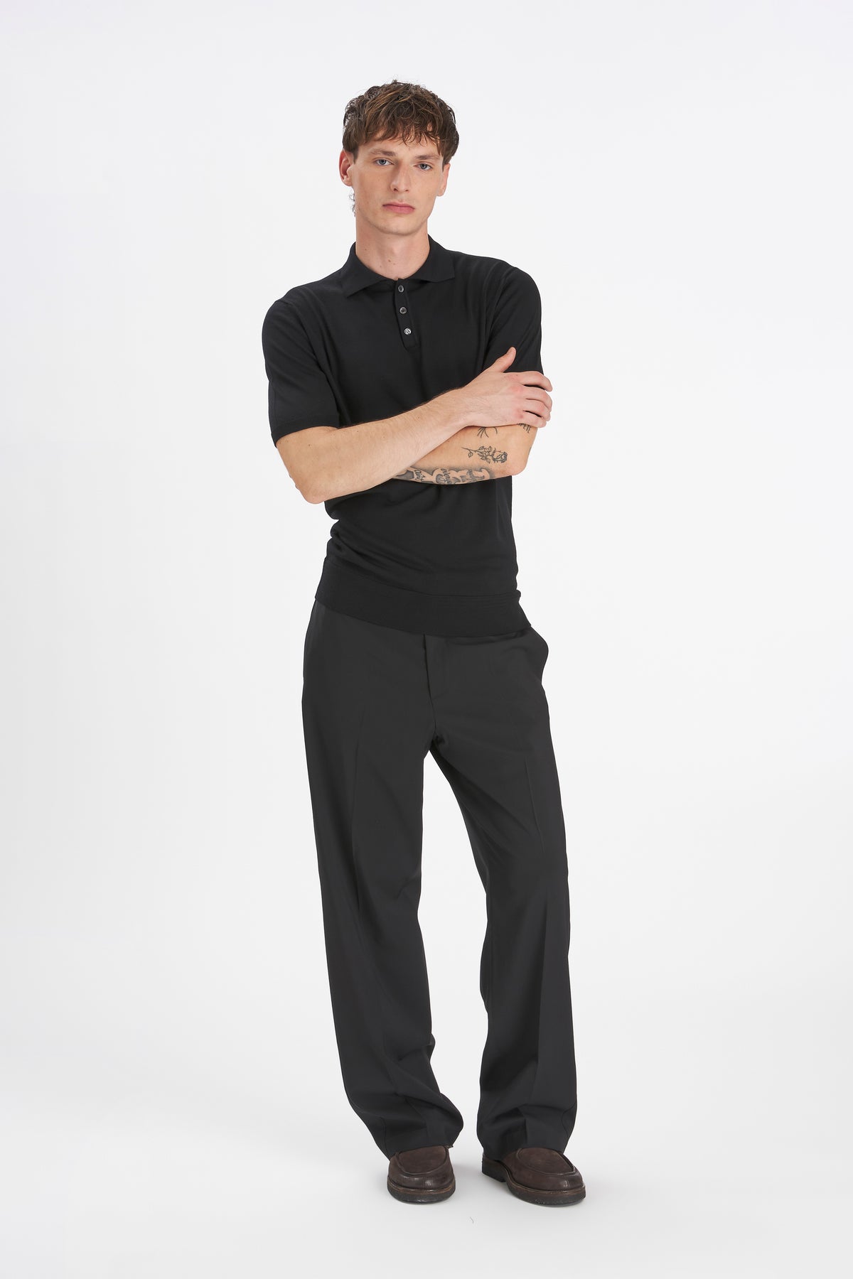 Trousers Delfo Tropical Nero